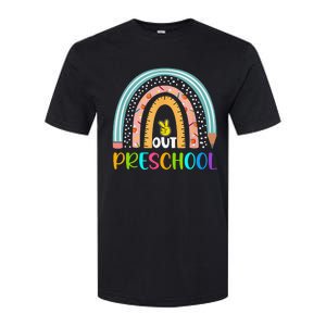 Rainbow Peace Out Preschool Happy Last Day Of School Gift Softstyle CVC T-Shirt