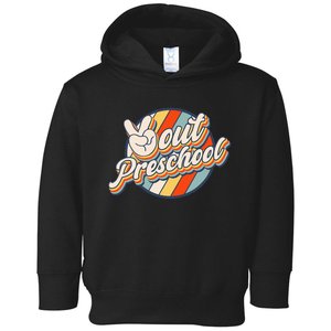 Retro Peace Out Preschool Last Day of School Toddler Hoodie