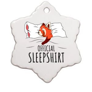 Red Panda Official Sleepshirt Funny Red Panda Gifts Ceramic Star Ornament