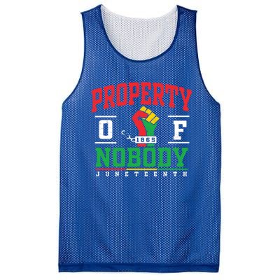 Retro Property Of Nobody Junenth 1865 Black History Month Cute Gift Mesh Reversible Basketball Jersey Tank