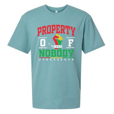 Retro Property Of Nobody Junenth 1865 Black History Month Cute Gift Sueded Cloud Jersey T-Shirt