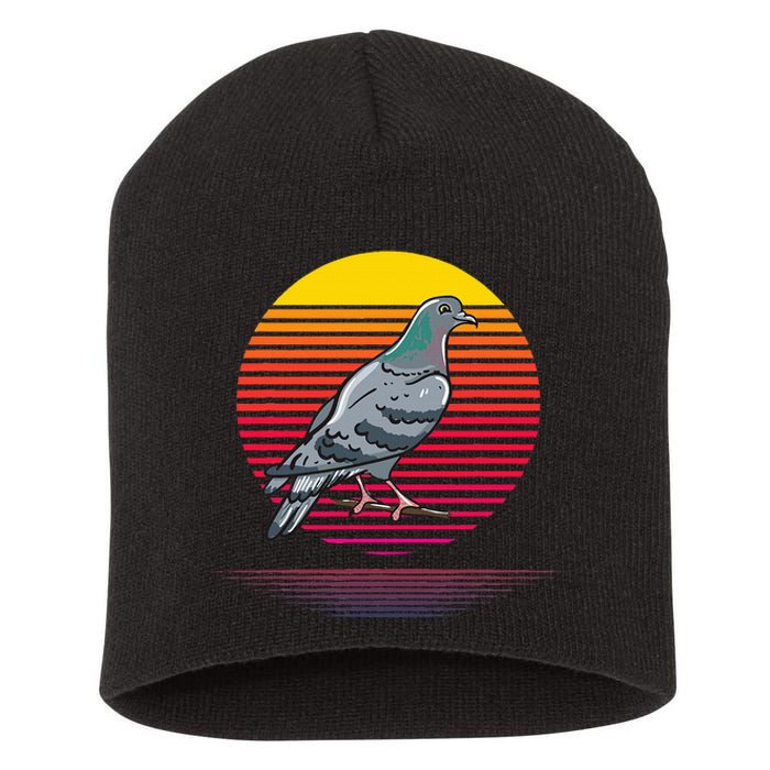 Retro Pigeon Owner Lover Gifts Pigeon Love Gift Short Acrylic Beanie