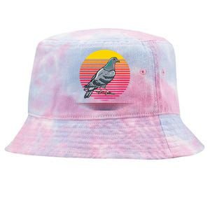 Retro Pigeon Owner Lover Gifts Pigeon Love Gift Tie-Dyed Bucket Hat