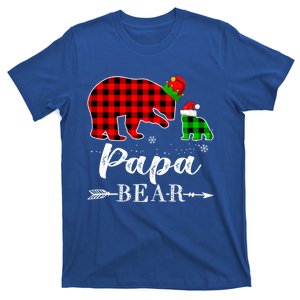 Red Plaid Papa Bear Matching Family Christmas Pajama Cool Gift T-Shirt