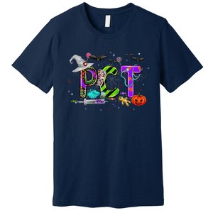 Retro Pct Patient Care Technician Halloween Spooky Season Premium T-Shirt