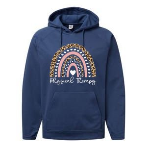 Rainbow PT PTA Therapy Physical Therapist Physical Therapy Performance Fleece Hoodie