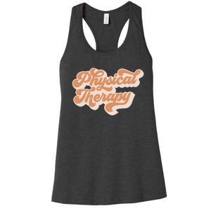 Retro PT PTA Therapy Physical Therapist Women's Racerback Tank