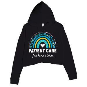 Rainbow Pct Patient Care Technician Healthcare Assistants Gift Crop Fleece Hoodie