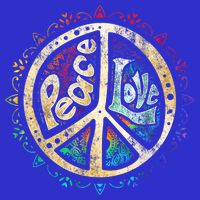 Retro Psychedelic Peace Sign Hip Funky Radical Great Gift Premium T-Shirt