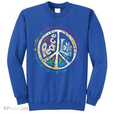 Retro Psychedelic Peace Sign Hip Funky Radical Great Gift Tall Sweatshirt