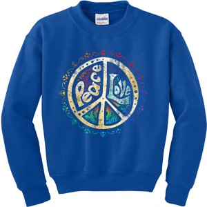 Retro Psychedelic Peace Sign Hip Funky Radical Great Gift Kids Sweatshirt