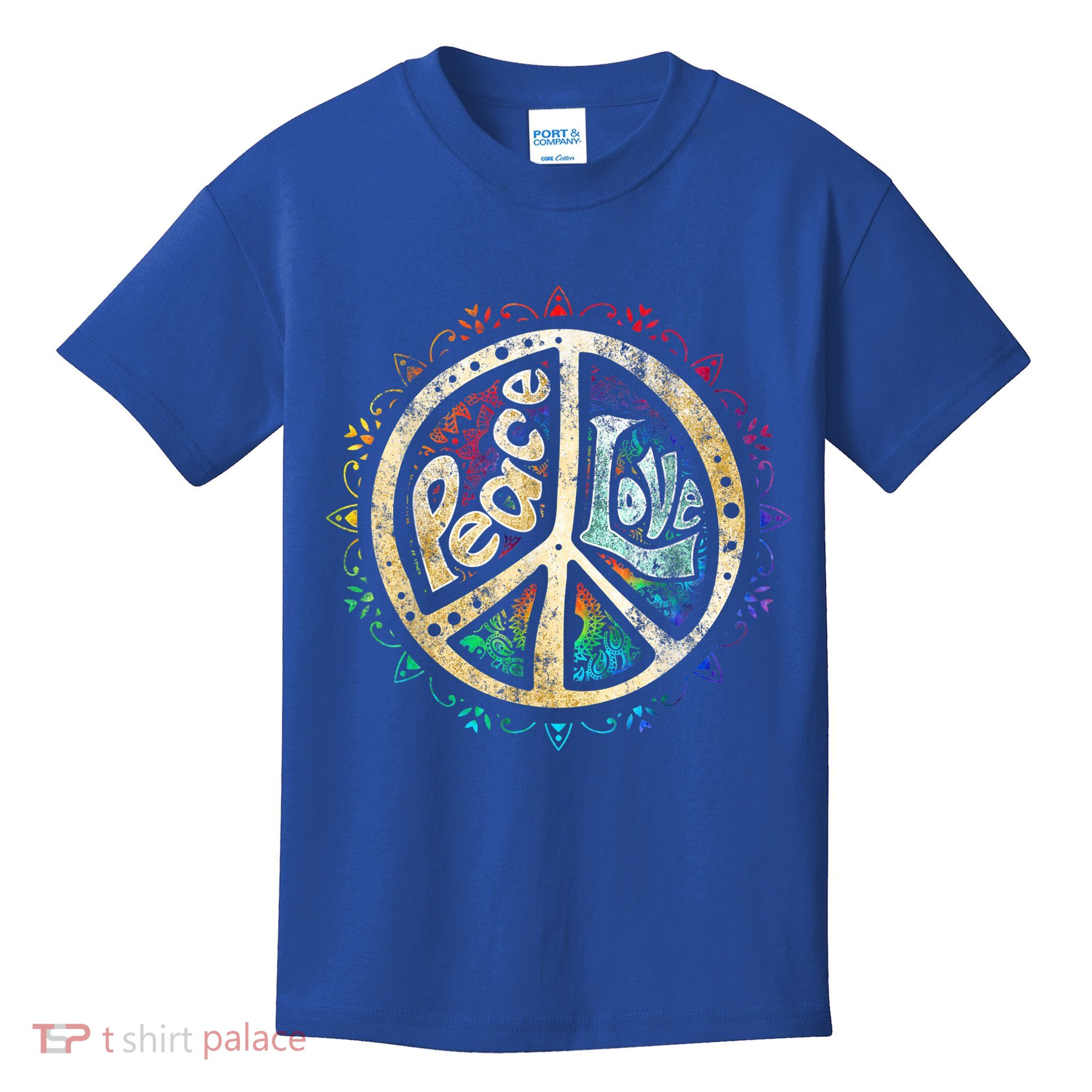 Retro Psychedelic Peace Sign Hip Funky Radical Great Gift Kids T-Shirt