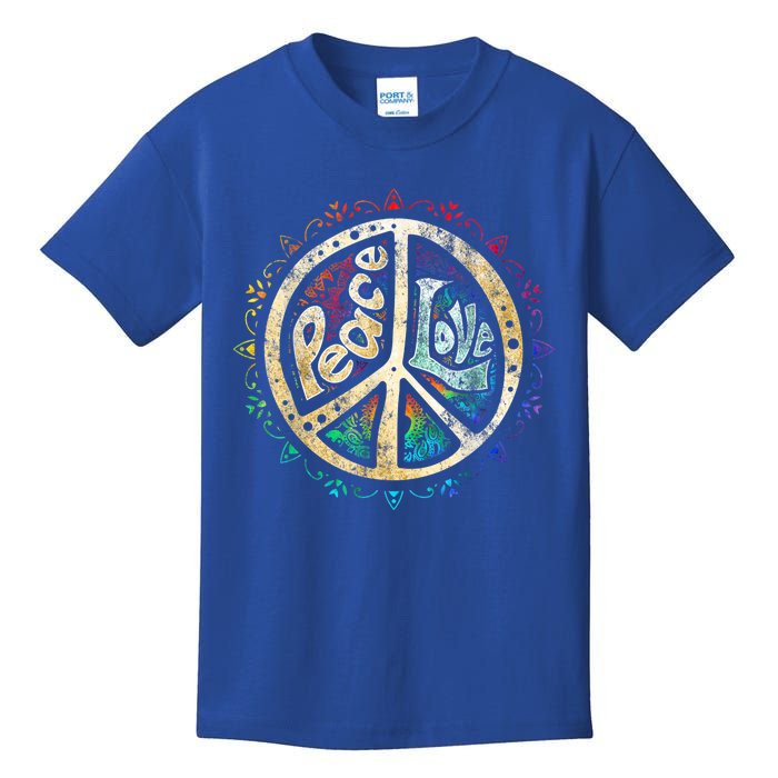 Retro Psychedelic Peace Sign Hip Funky Radical Great Gift Kids T-Shirt