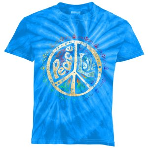 Retro Psychedelic Peace Sign Hip Funky Radical Great Gift Kids Tie-Dye T-Shirt