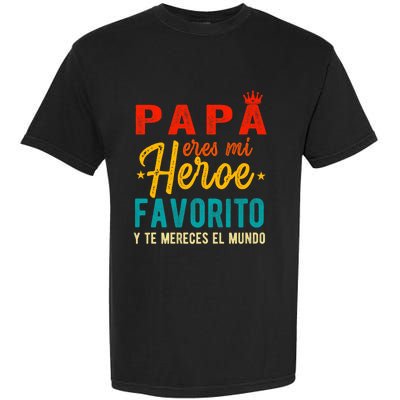 Regalos Para Papa Dia Del Padre Camiseta Mejor Papa Mundo Garment-Dyed Heavyweight T-Shirt