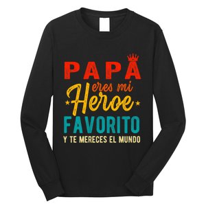 Regalos Para Papa Dia Del Padre Camiseta Mejor Papa Mundo Long Sleeve Shirt