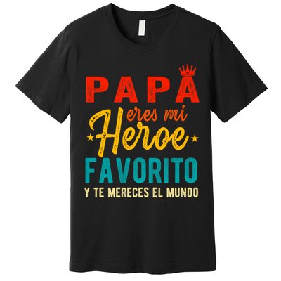 Regalos Para Papa Dia Del Padre Camiseta Mejor Papa Mundo Premium T-Shirt