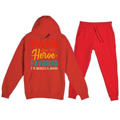 Regalos Para Papa Dia Del Padre Camiseta Mejor Papa Mundo Premium Hooded Sweatsuit Set