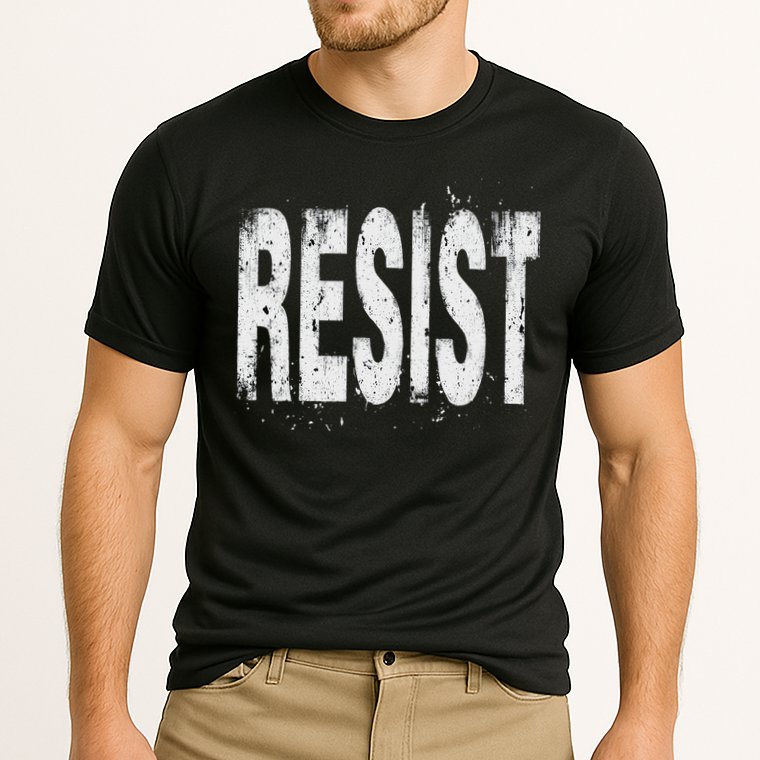 Resist Political Protest Cooling Performance Crew T-Shirt