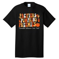 Retro Pacifiers Pumpkins Preemies Thanksgiving Nicu Nurse Tall T-Shirt