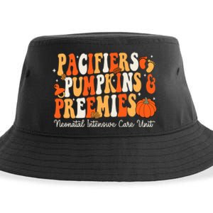 Retro Pacifiers Pumpkins Preemies Thanksgiving Nicu Nurse Sustainable Bucket Hat