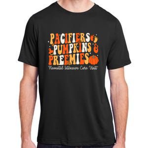 Retro Pacifiers Pumpkins Preemies Thanksgiving Nicu Nurse Adult ChromaSoft Performance T-Shirt