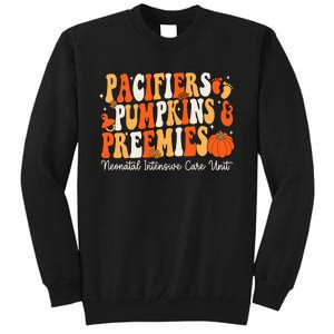 Retro Pacifiers Pumpkins Preemies Thanksgiving Nicu Nurse Tall Sweatshirt