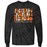 Retro Pacifiers Pumpkins Preemies Thanksgiving Nicu Nurse Tie-Dye Long Sleeve Shirt