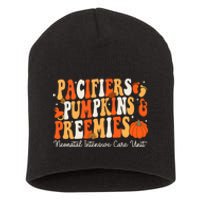 Retro Pacifiers Pumpkins Preemies Thanksgiving Nicu Nurse Short Acrylic Beanie