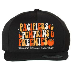 Retro Pacifiers Pumpkins Preemies Thanksgiving Nicu Nurse Wool Snapback Cap