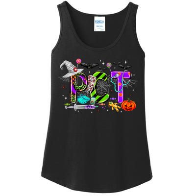 Retro Pct Patient Care Technician Halloween Spooky Season Ladies Essential Tank