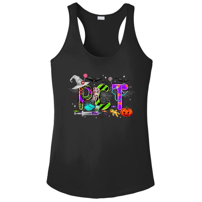 Retro Pct Patient Care Technician Halloween Spooky Season Ladies PosiCharge Competitor Racerback Tank