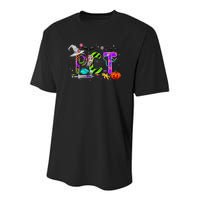 Retro Pct Patient Care Technician Halloween Spooky Season Youth Performance Sprint T-Shirt