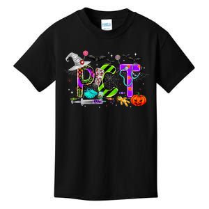 Retro Pct Patient Care Technician Halloween Spooky Season Kids T-Shirt