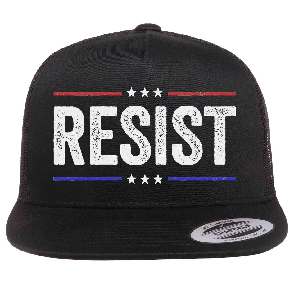 Resist Political Protest Demonstration Rebel Flat Bill Trucker Hat