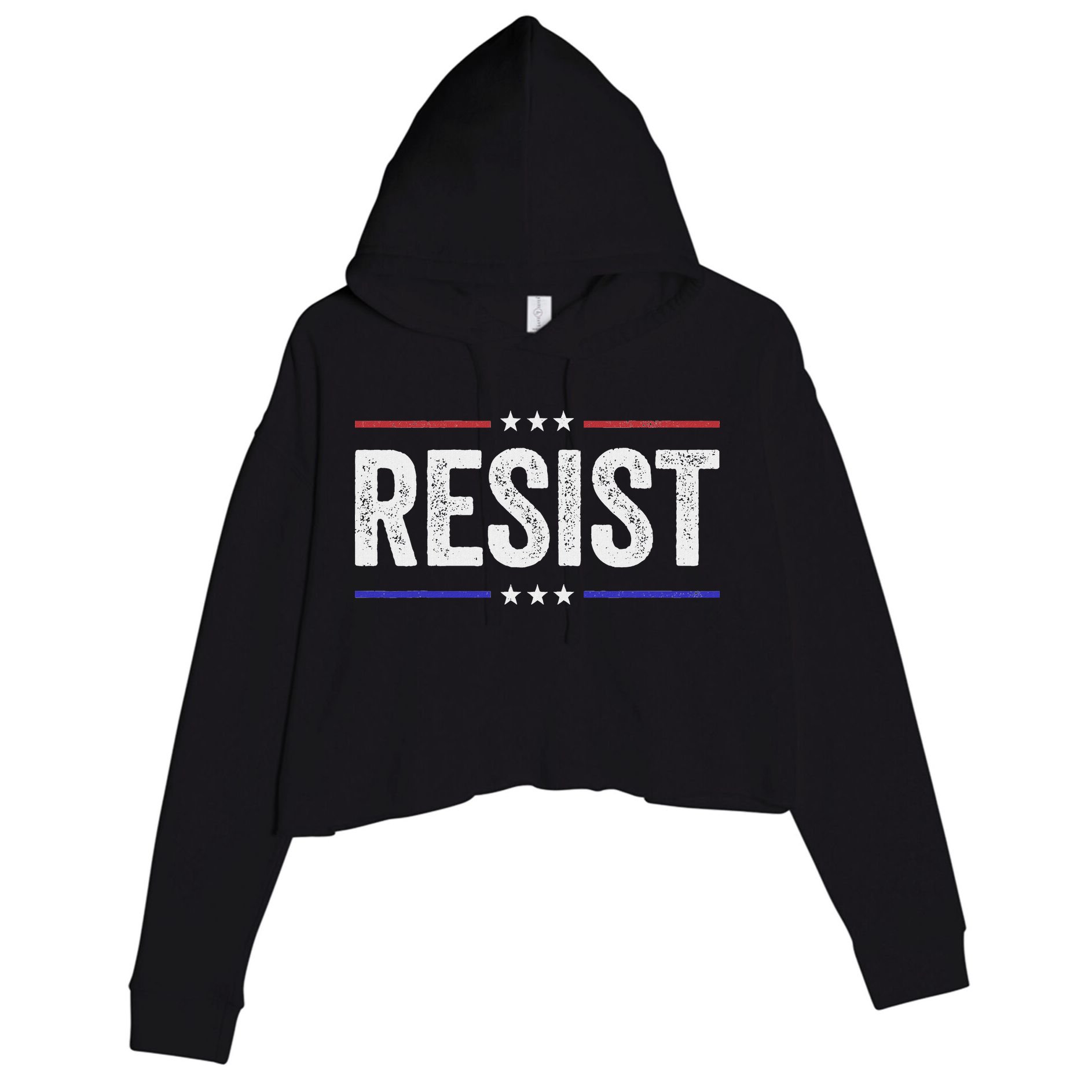 Resist Political Protest Demonstration Rebel Crop Fleece Hoodie