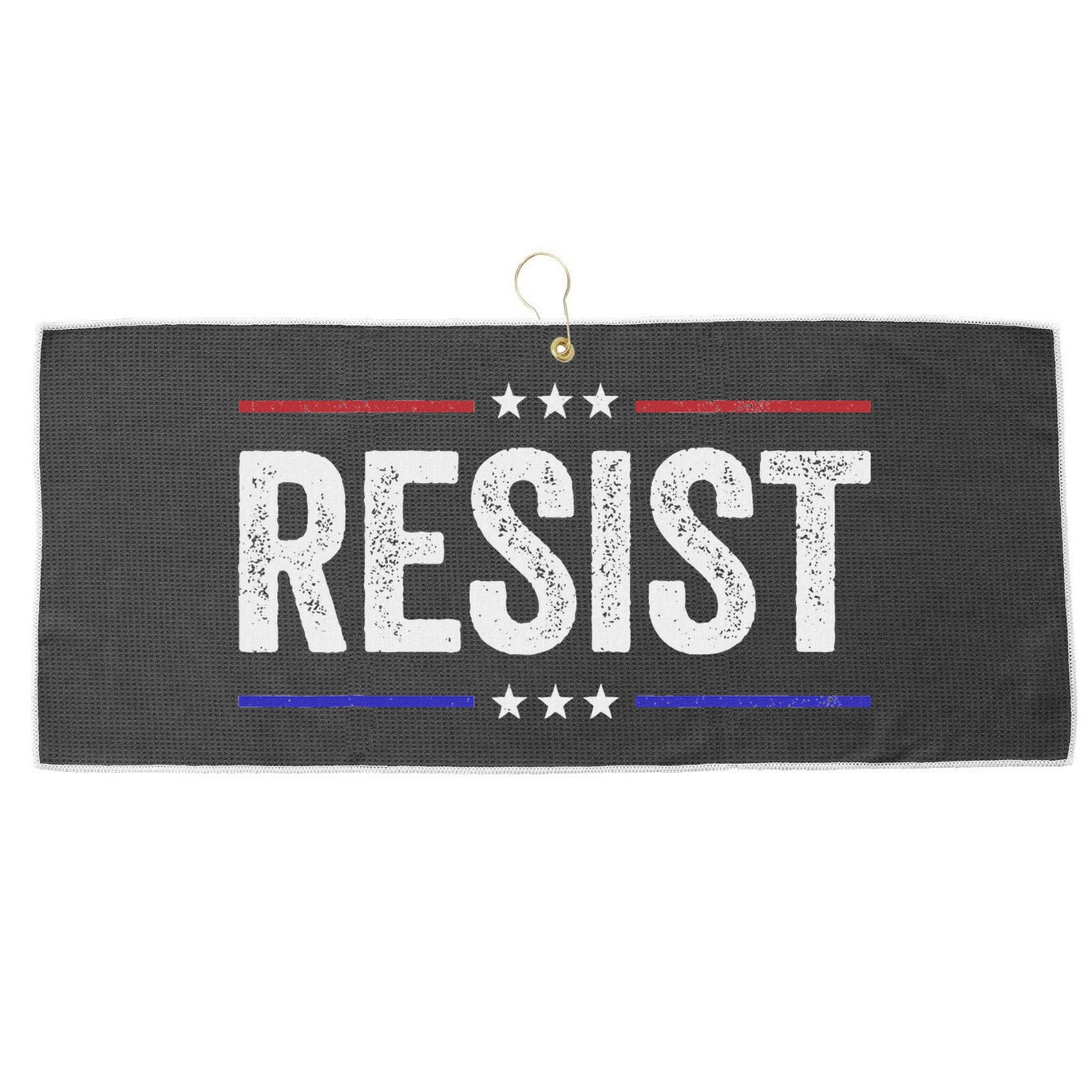 Resist Political Protest Demonstration Rebel Large Microfiber Waffle Golf Towel