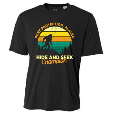 Retro Port Protection, Alaska Big foot Souvenir Cooling Performance Crew T-Shirt