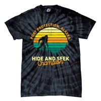 Retro Port Protection, Alaska Big foot Souvenir Tie-Dye T-Shirt