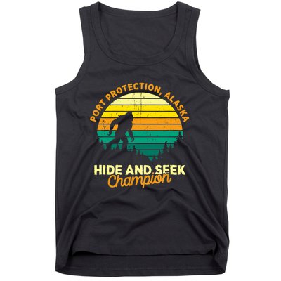 Retro Port Protection, Alaska Big foot Souvenir Tank Top