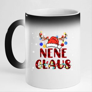 Red Plaid Papa Claus Santa Reindeer Funny Family Christmas Gift 11oz Black Color Changing Mug