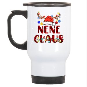 Red Plaid Papa Claus Santa Reindeer Funny Family Christmas Gift Stainless Steel Travel Mug