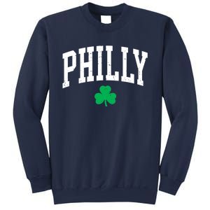 Retro Philly Philadelphia St Patricks Day Clover Boy Girl Sweatshirt