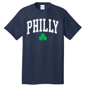 Retro Philly Philadelphia St Patricks Day Clover Boy Girl Tall T-Shirt