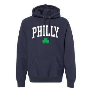 Retro Philly Philadelphia St Patricks Day Clover Boy Girl Premium Hoodie