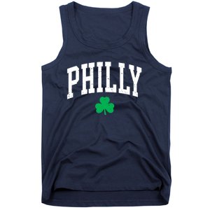 Retro Philly Philadelphia St Patricks Day Clover Boy Girl Tank Top