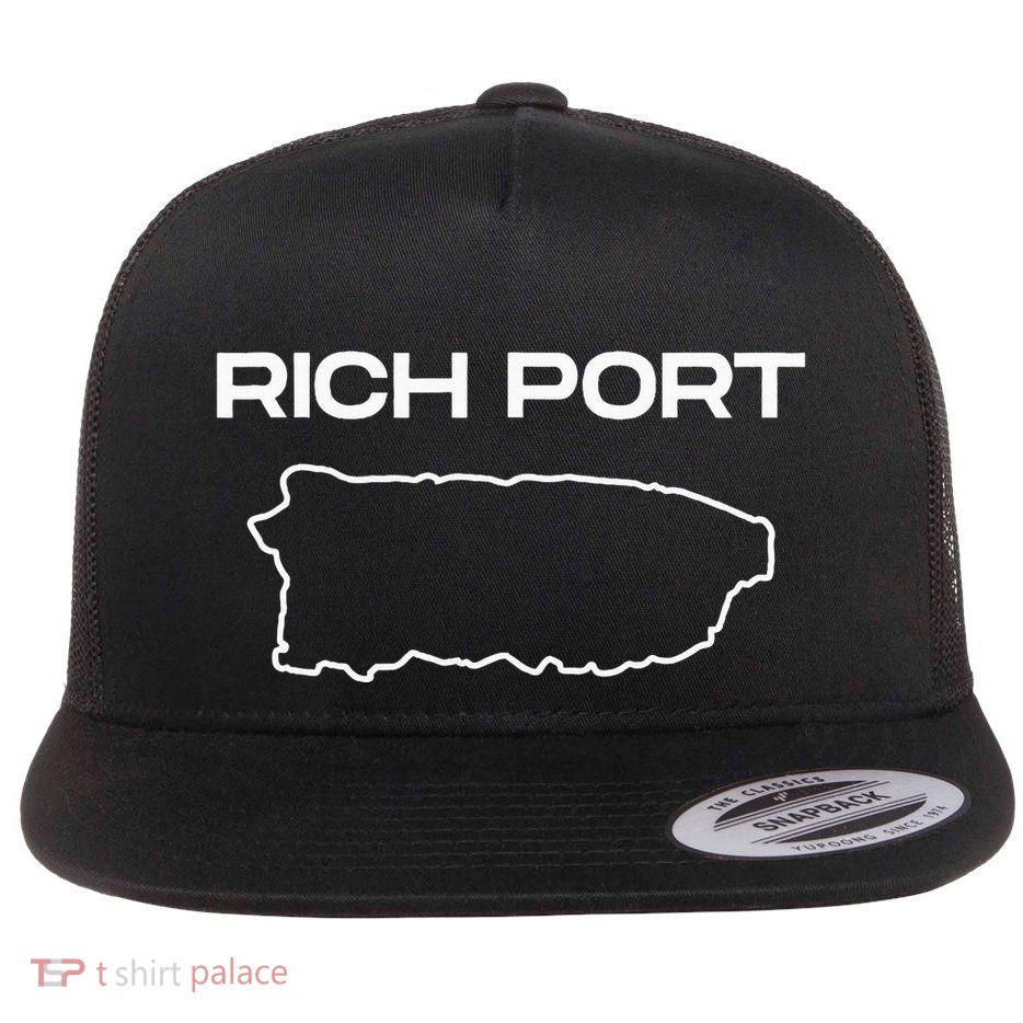 Rich Port Puerto Rico Map Boricua Puerto Rican Pride Graphic Flatbill Hat