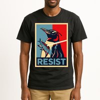 Resist Penguin Protest Bird With Sunglasses Sword Fish Art Tall T-Shirt