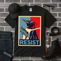 Resist Penguin Protest Bird With Sunglasses Sword Fish Art Tall T-Shirt