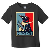 Resist Penguin Protest Bird With Sunglasses Sword Fish Art Toddler T-Shirt